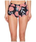 Roxy Softly Love 4 Boardshort (anthracite Mexican Roses) Women's Swimwear