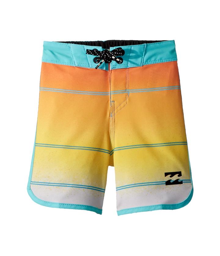 Billabong Kids 73 X Stripe Boardshorts (big Kids) (yellow) Boy's Swimwear