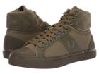 Fred Perry Hughes Mid Winterised Waxed Canvas (burnt Olive) Men's Shoes