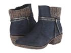 Rieker 93780 (night Blue Saba/graphite Knit/graphite Bracelet) Women's Dress Boots