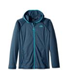 The North Face Kids Tech Glacier Full Zip Hoodie (little Kids/big Kids) (blue Wing Teal Heather/blue Curacao) Girl's Sweatshirt