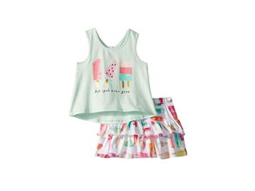 Kate Spade New York Kids Summer Treats Skirt Set (infant) (fresh Mint) Girl's Active Sets