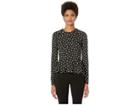 Kate Spade New York Athleisure Heart It Heartbeat Peplum Top (black) Women's Clothing