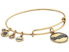 Alex And Ani Mlb(r) Atlanta Braves Charm Bangle (rafaelian Gold Finish) Bracelet