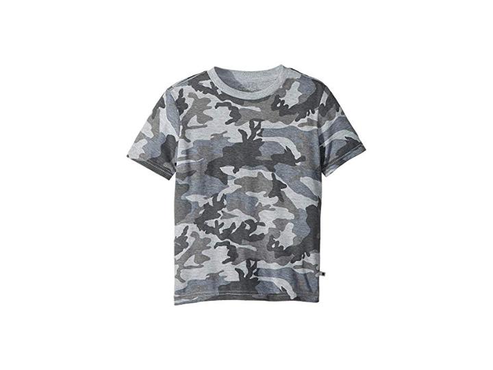 Lucky Brand Kids Short Sleeve Camo Tee (little Kids/big Kids) (grey Heather) Boy's T Shirt
