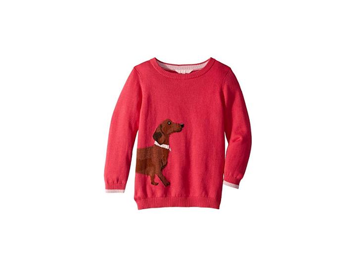 Joules Kids Artwork Sweater (toddler/little Kids/big Kids) (deep Pink Dog) Girl's Sweater