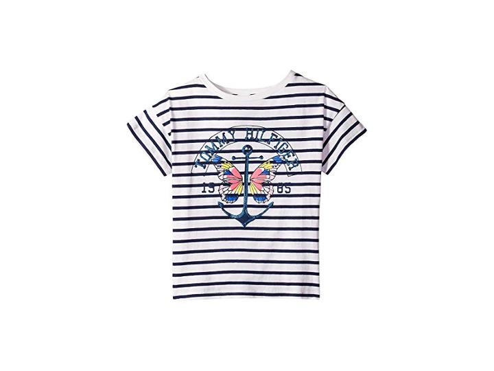 Tommy Hilfiger Kids Butterfly Anchor Tee (big Kids) (white) Girl's T Shirt