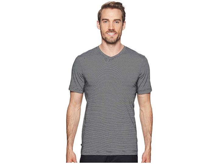 Travismathew El Presidente V-neck Shirt (black/white) Men's Short Sleeve Pullover