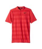 Nike Kids Zonal Cooling Polo Stripe (big Kids) (tropical Pink/gym Red/black) Boy's Clothing