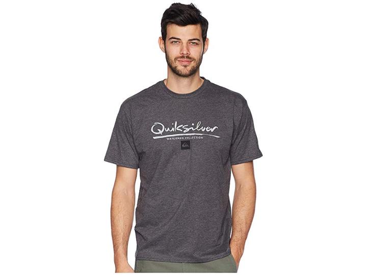 Quiksilver Waterman Original T-shirt (charcoal Heather) Men's T Shirt