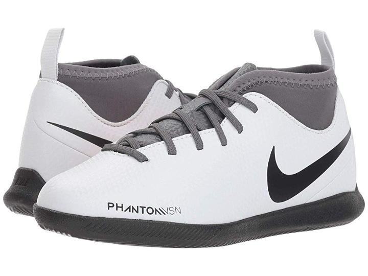 Nike Kids Jr. Phantom Vision Club Df Ic Soccer (toddler/little Kid/big Kid) (wolf Grey/black/light Crimson) Kids Shoes