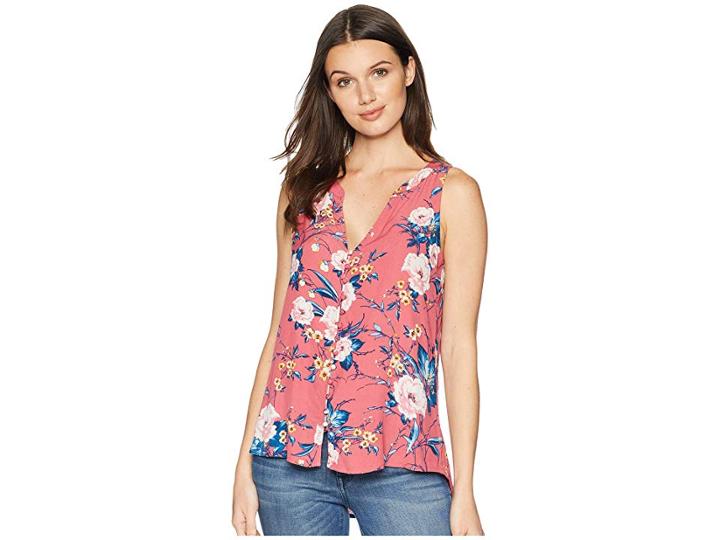 Sanctuary Beverly Button Front Shirt (full Bloom) Women's Clothing