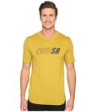 Nike Sb Sb Skyline Dri-fit Cool Gfx Short Sleeve Shirt (peat Moss/peat Moss/black) Men's Short Sleeve Pullover