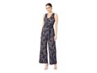 Marina Sleeveless Lace Jumpsuit With Contrast Lining (navy/nude) Women's Jumpsuit & Rompers One Piece