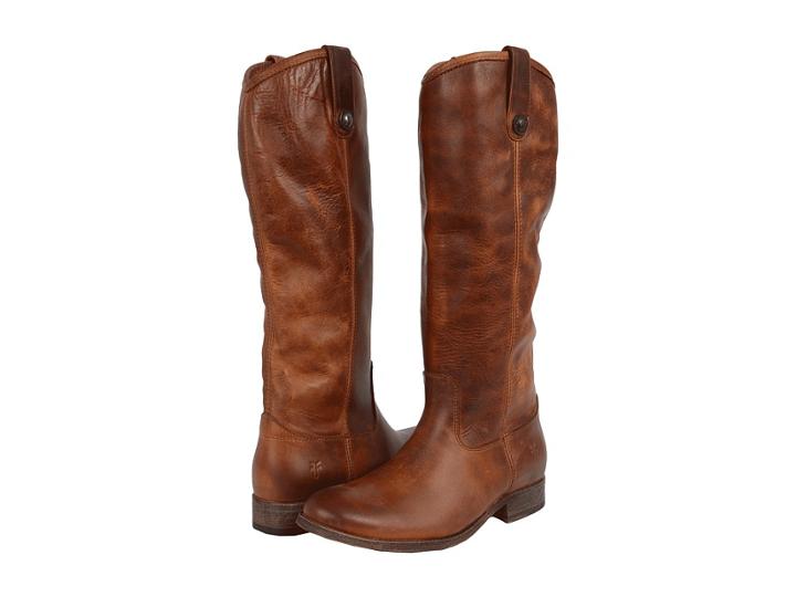 Frye Melissa Button Boot Extended (cognac Extended Calf) Cowboy Boots