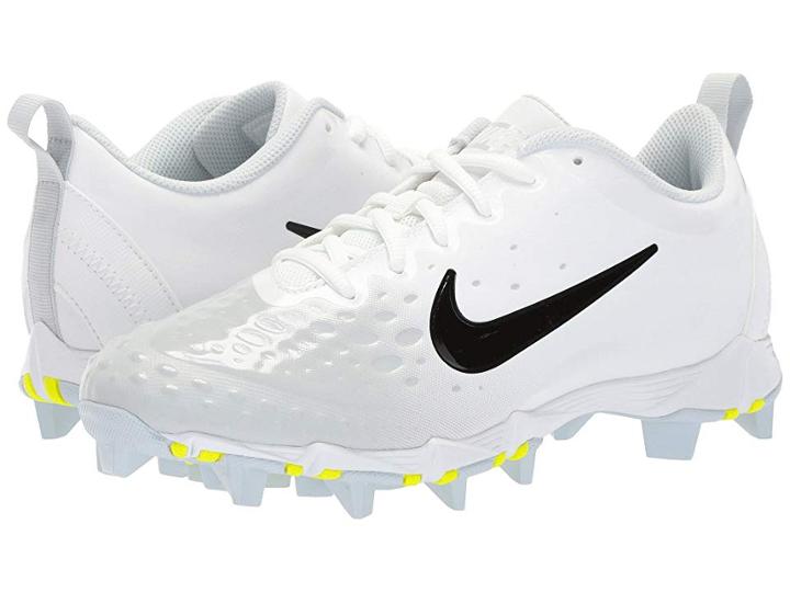 Nike Hyperdiamond 2 Keystone (white/black/pure Platinum/pure Platinum) Women's Cleated Shoes