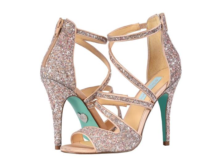 Blue By Betsey Johnson Izzy (nude Glitter) High Heels