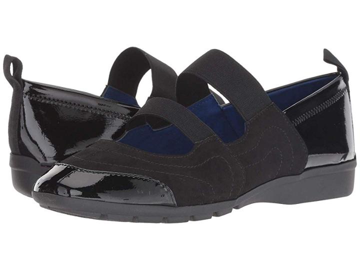 Adrienne Vittadini Barke (black Super Seude Patent) Women's Shoes
