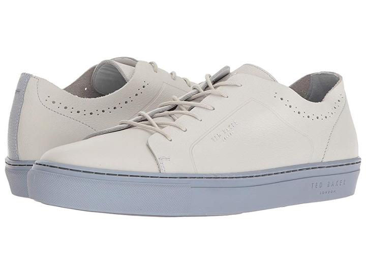 Ted Baker Uurll (white/light Blue Leather) Men's Shoes