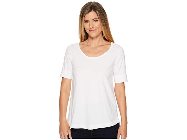 Woolrich Meadow Forks 3/4 Sleeve Shirt (sea Salt) Women's T Shirt