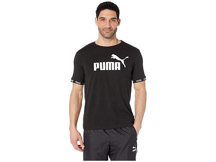 Puma Amplified Big Logo Tee (cotton Black) Men's T Shirt