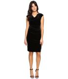 Calvin Klein Cowl Neck Velvet Dress (black) Women's Dress