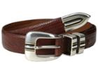 Johnston & Murphy Lizard-grain Ranger Belt (cognac) Men's Belts