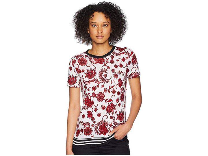 Lauren Ralph Lauren Floral-print T-shirt (soft White Multi) Women's T Shirt