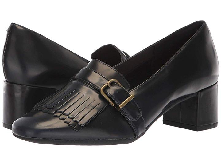 Clarks Tealia Maye (narrative Navy Patent) Women's  Shoes