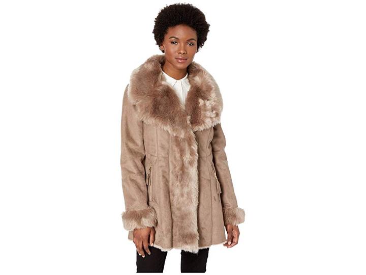 Via Spiga Faux Shearling (mink) Women's Coat