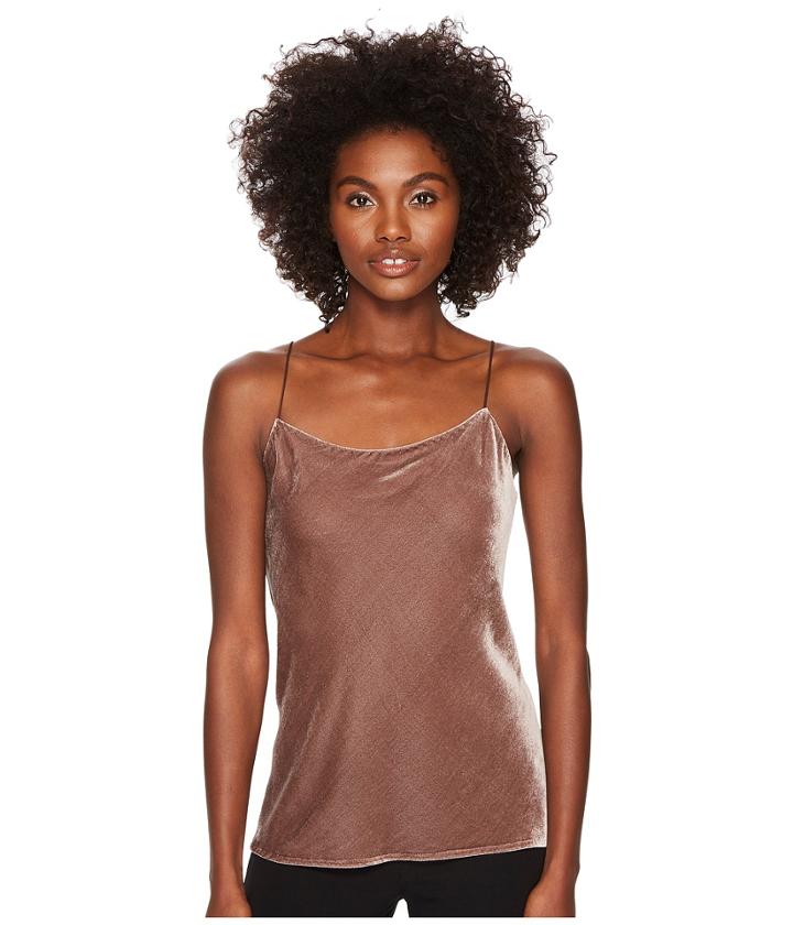 Vince Velvet Camisole (cocoa Bean) Women's Sleeveless