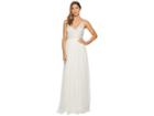 Adrianna Papell Bead Bodice Bridal Gown With Mesh Ball Skirt (ivory Multi) Women's Dress