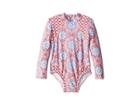 Seafolly Kids Bohemian Jardin Long Sleeve Surf Tank One-piece (infant/toddler/little Kids) (multi) Girl's Swimsuits One Piece