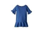 Polo Ralph Lauren Kids Ponte Inset-lace Dress (little Kids) (vineyard Royal) Girl's Dress
