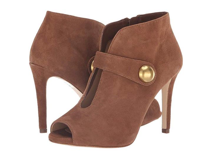 Michael Michael Kors Agnes Open Toe (dark Caramel Kid Suede) High Heels