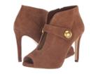 Michael Michael Kors Agnes Open Toe (dark Caramel Kid Suede) High Heels