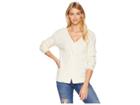 J.o.a. Braided Front Sweater (ivory) Women's Sweater