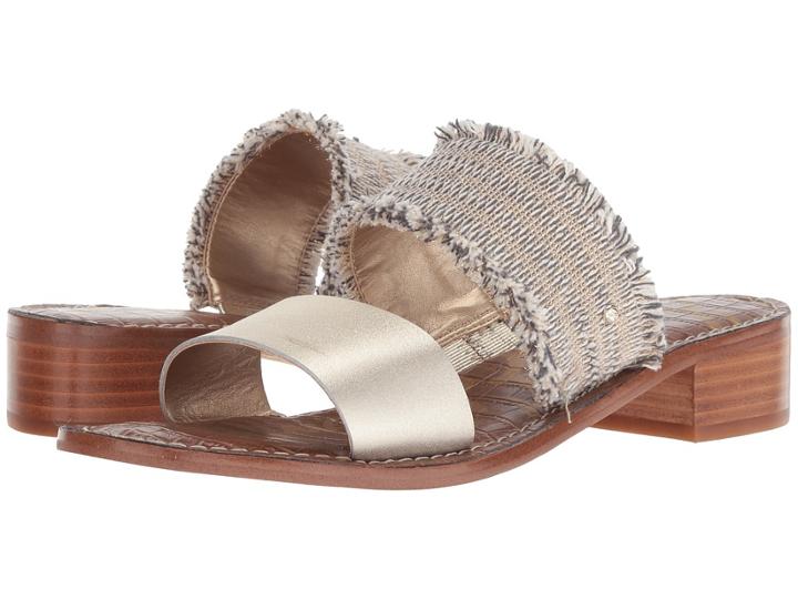Sam Edelman Jeni (molten Gold/ivory Multi Foiled Polished Metallic Leather/metalli) Women's Sandals