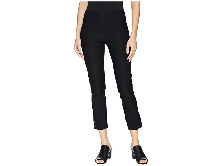 Elliott Lauren Elastic Waist Pull-on Pants With Grommet Trim (black) Women's Casual Pants