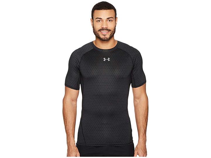 Under Armour Armour(r) Heatgear(r) Printed S/s Tee (black/#/graphite) Men's T Shirt