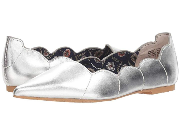Seychelles Island Flat (silver Leather) Women's Flat Shoes