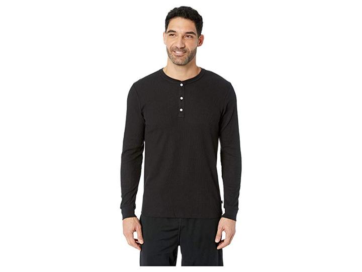 Nike Sb Sb Thermal Henley Top (black) Men's Clothing