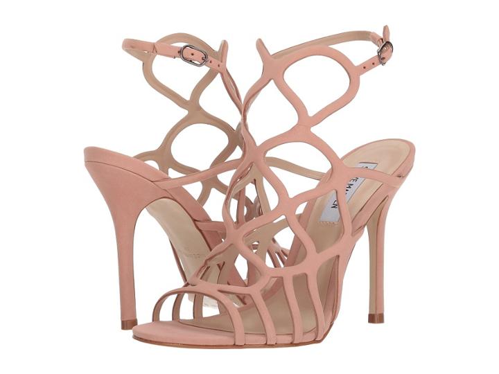 Steve Madden Teagen Caged Sandal (blush Nubuck) High Heels