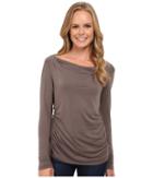 Royal Robbins Essential Tencel Cowl Neck (taupe) Women's Long Sleeve Pullover