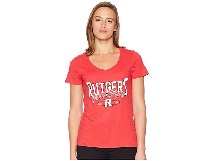Champion College Rutgers Scarlet Knights University V-neck Tee (scarlet) Women's T Shirt