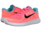 Nike Kids Free Rn (little Kid) (racer Pink/black/lava Glow/pure Platinum) Girls Shoes