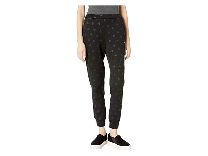 Kate Spade New York Athleisure Heart It Embossed Heart Jogger (black) Women's Casual Pants