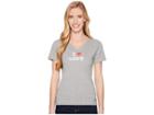 Life Is Good I Heart Love Crusher Vee (heather Gray) Women's T Shirt