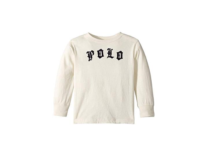 Polo Ralph Lauren Kids Cotton Jersey Graphic T-shirt (toddler) (antique Cream) Boy's T Shirt