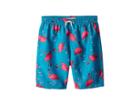 Appaman Kids Mid Length Swim Trunks (toddler/little Kids/big Kids) (flamingo Party) Boy's Swimwear